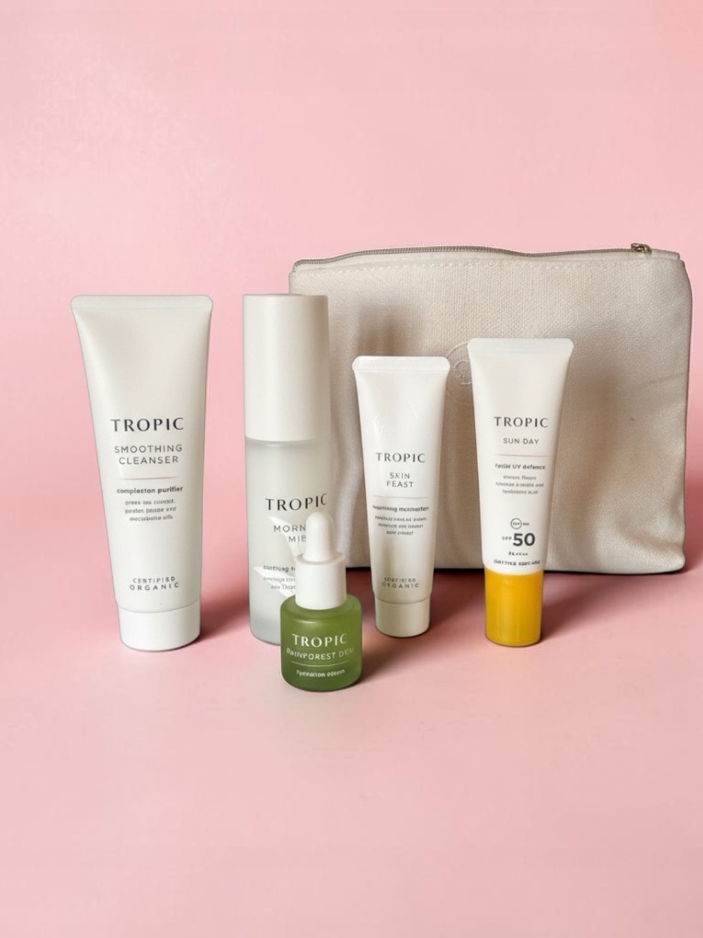 TROPIC SKIN CARE, DISCOVERY KIT WITH CANDACE TRAVEL BAG 
NEW